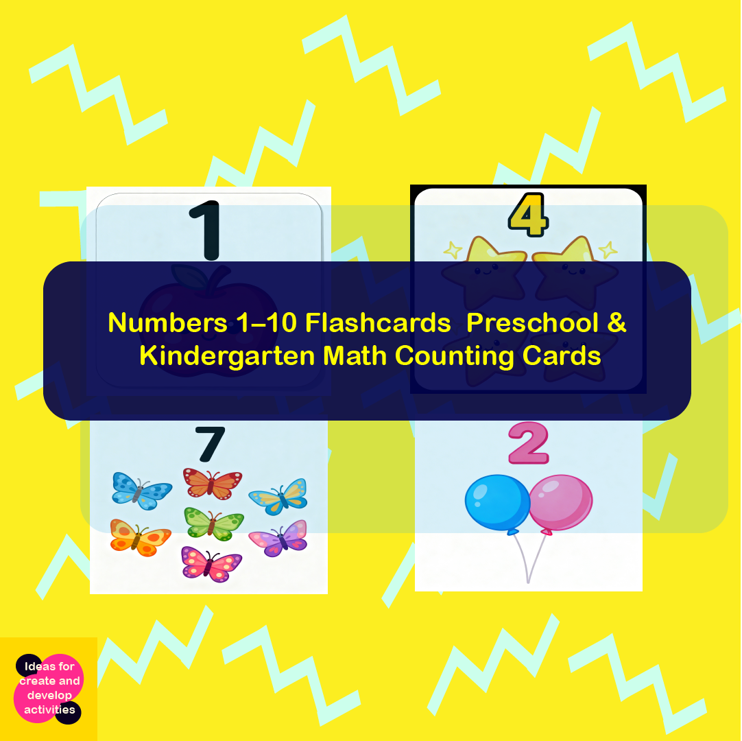 Math Numbers Sorting Cards Numbers 1–10 Flashcards Preschool & Kindergarten Math Counting Cards ...