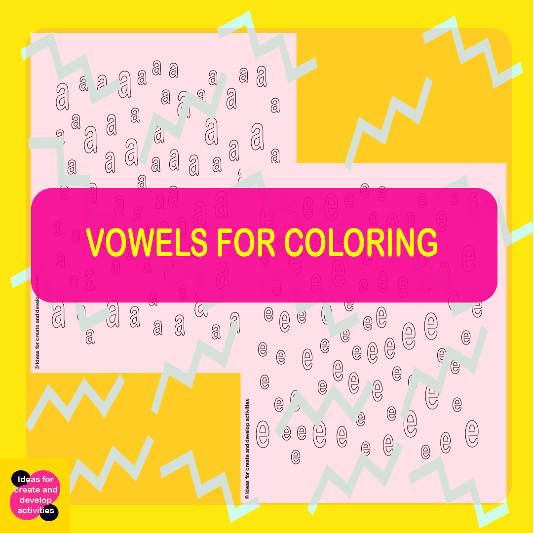 Vowels for Coloring - Didactic Practice for Learning