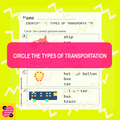 Circle the Types of Transportation - Activity to Do in the Classroom